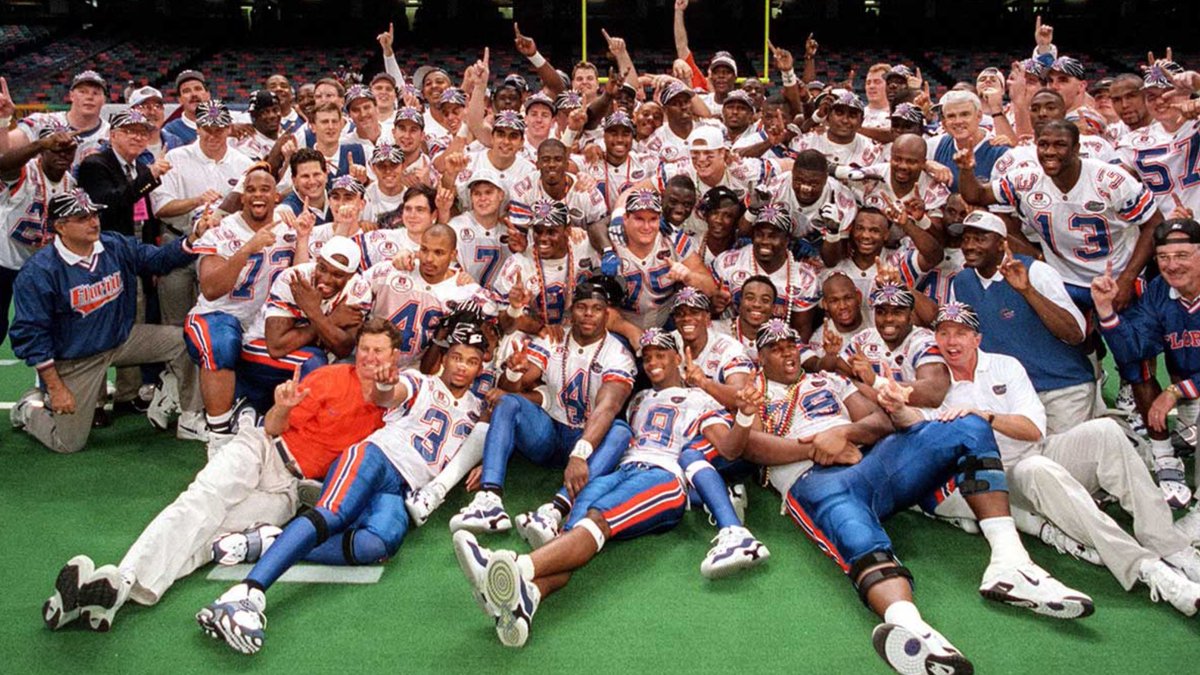 AllKindsWeather's tweet image. 20 years ago today, the #Gators claimed their first national championship by destroying FSU, 52-20. #ItsGreatUF