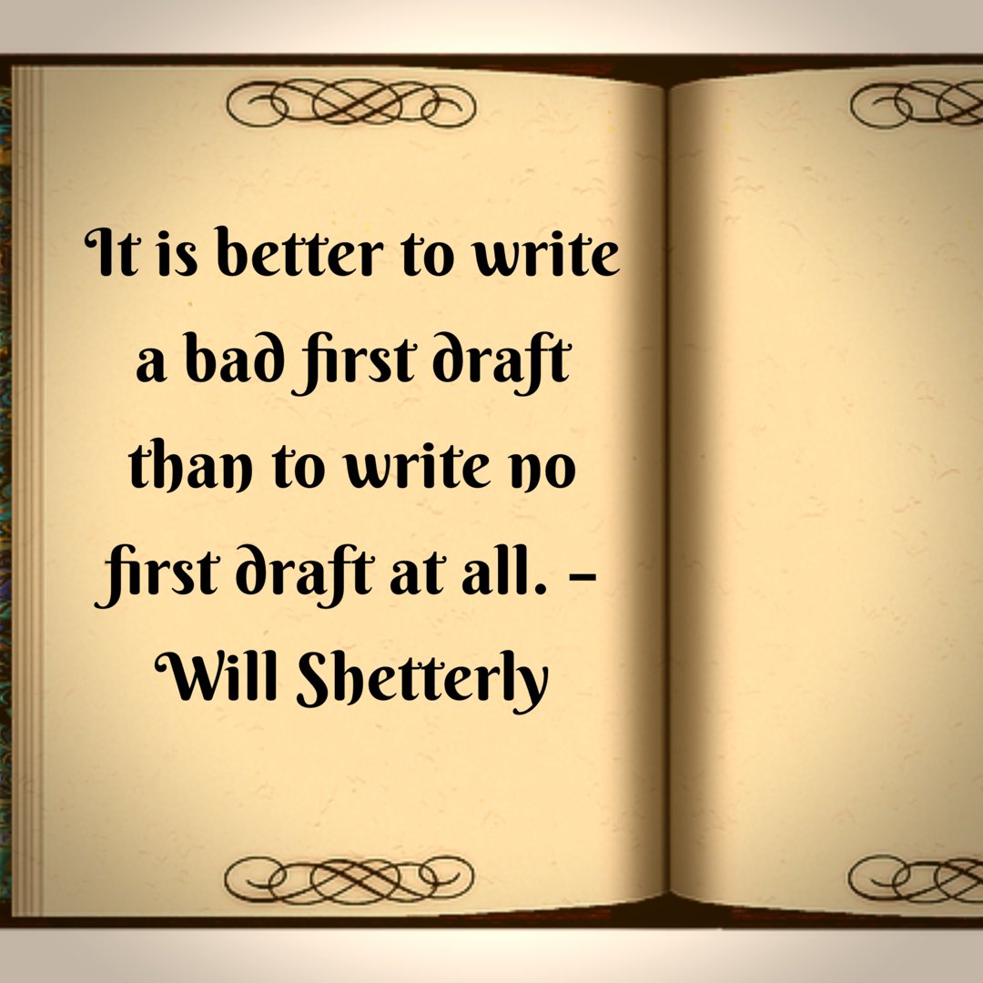 Keep writing! Pour your heart out on paper. The first draft is only for you. #amwriting #writing