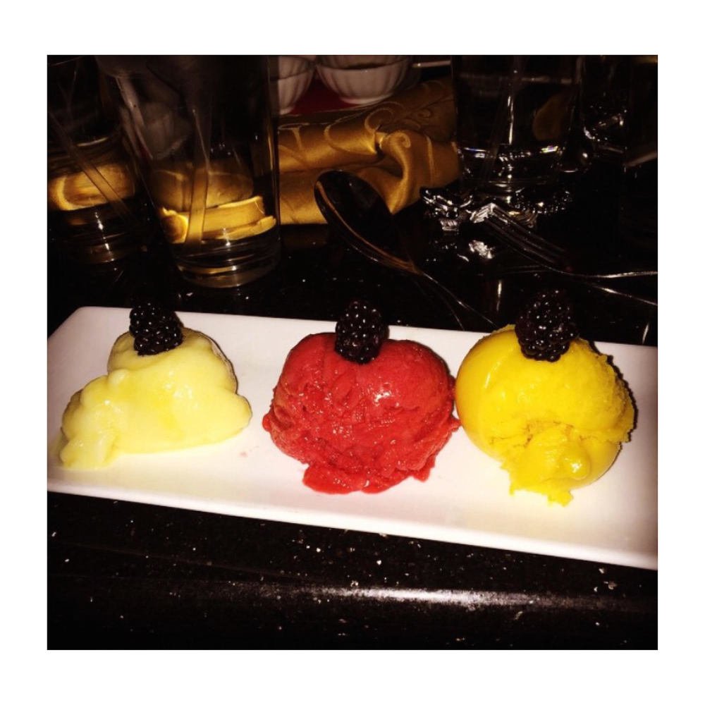 Who doesn't love options? Passion Fruit, Raspberry and Mango Sorbet. #GracesMandarin #NationalHarbor