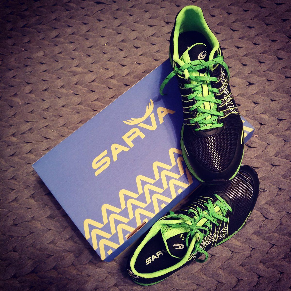 Thanks to the excellent <a href="/RunActive/">Run Active Sports</a> for the advice, opted for these from <a href="/SarvaFinland/">Sarva</a> 
New trail shoes! #ukrunchat
