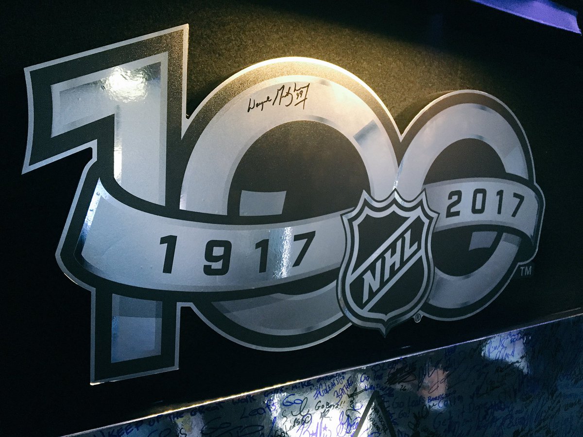 NHL's tweet photo. "To all the kids wanting to play in the NHL, live out your dreams. It's well worth it." - Wayne Gretzky

The next 100 years await. #NHL100 https://t.co/ohUYBNONCZ
