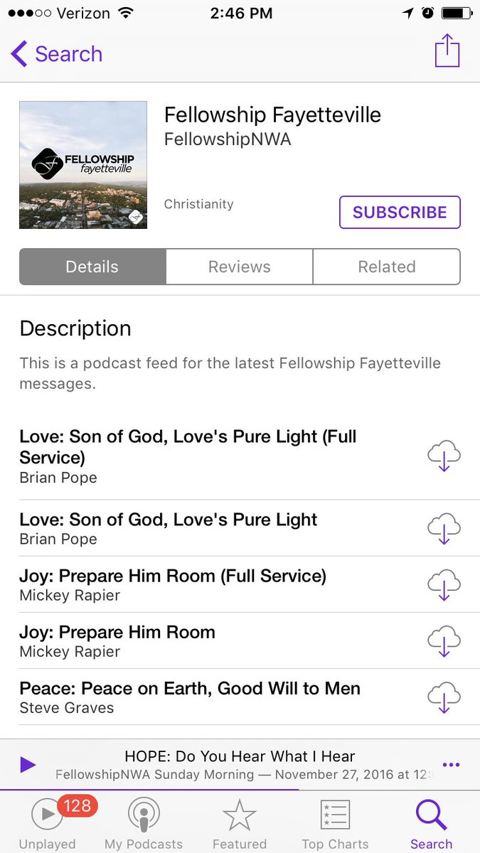 FellowshipFay's tweet photo. Or you can just use your own podcast app and search for "Fellowship Fayetteville". There's a podcast for Sunday morning and night https://t.co/Nm5B9jw6ZN