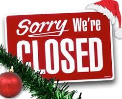 We will be closed for the Holidays, starting Thursday, December 22 and will re-open on Monday, January 2. 
Merry Christmas &amp; Happy New Year!