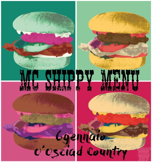 fedeshippy's tweet image. facebook.com/events/2143765… ecco il menù 1,quello ispirato a me:"McShippy Menu" Hamburger con peperoni alla piastra, salsiccia, cipolla e bacon
