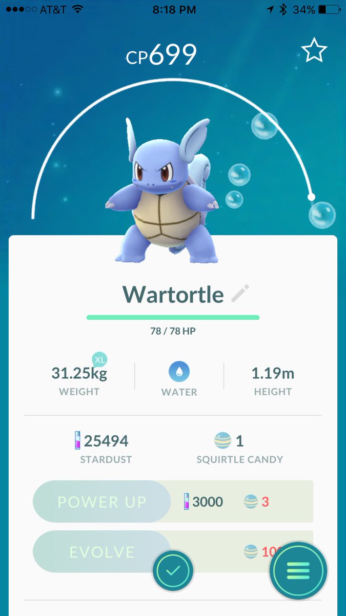 RiggRaffgaming's tweet photo. With the update finally got wartortle! #PokemonGO #Pokemon #mobile #mobilegaming https://t.co/31IRUz9Gca