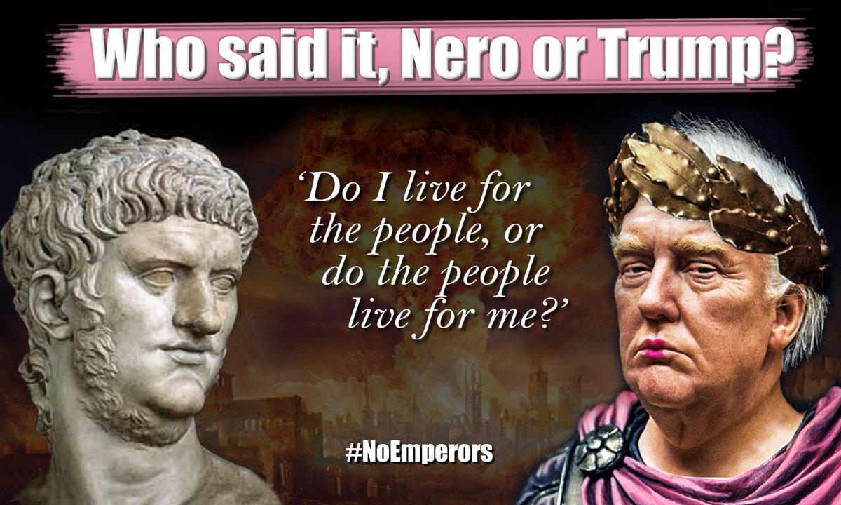 HamiltonElector's tweet photo. Who said it...Nero or @realDonaldTrump? #NoEmperors https://t.co/niW3HQx0f6