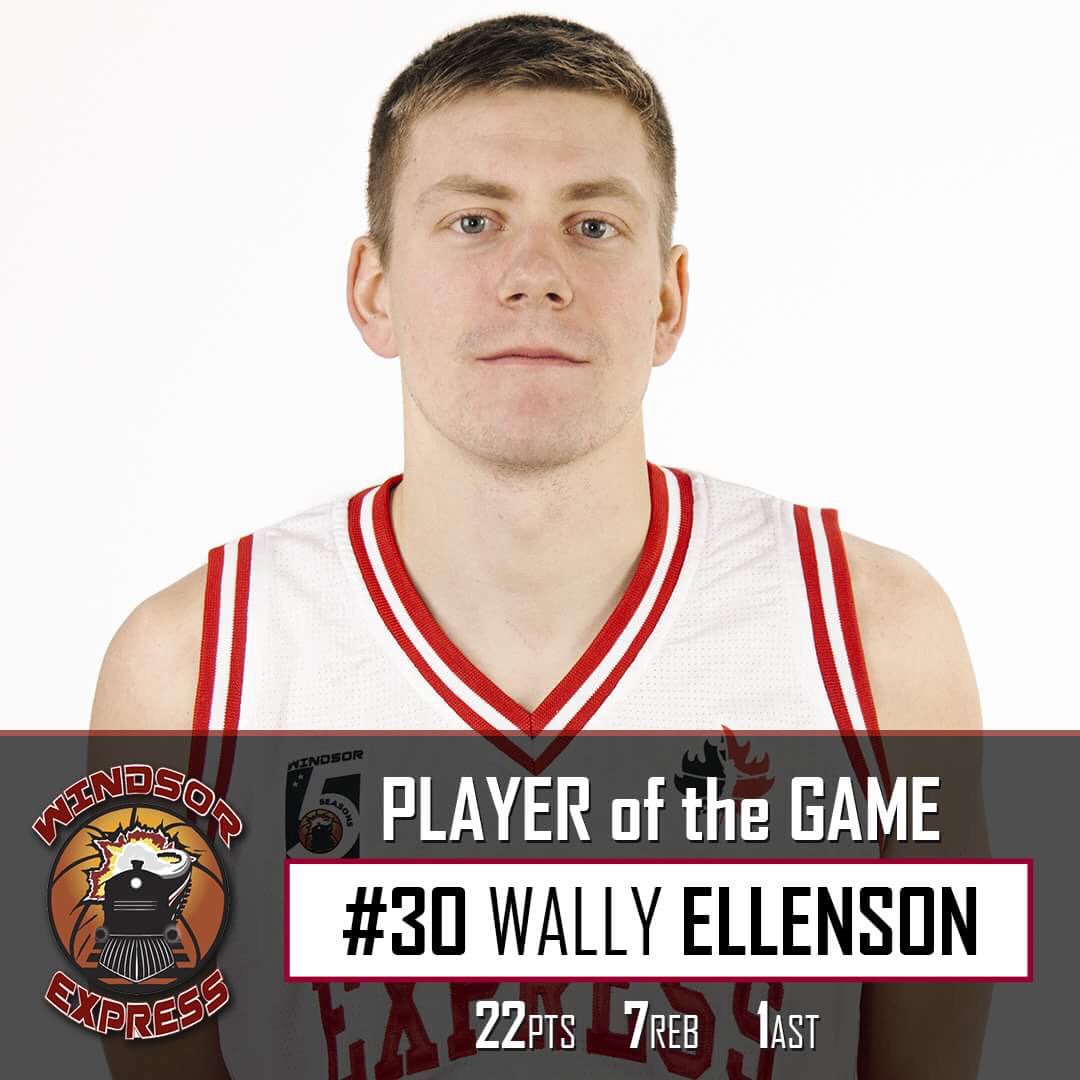 WindsorExpress's tweet photo. The Express Player of the Game was Wally Ellenson! https://t.co/8431baT0IA