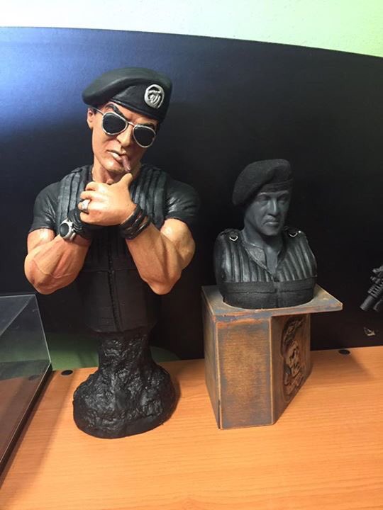 The handmade #BarneyRoss concep bust. <a href="/ExpendablesFilm/">Expendables Premiere</a>  <a href="/TheSlyFanbase/">SlyStalloneFanbase</a>  Happy 2017!! Best wishes!