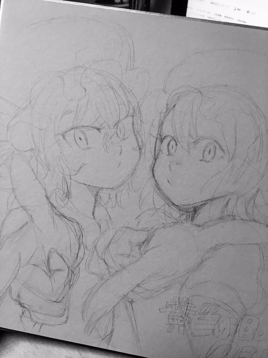 ラフ→下書き 