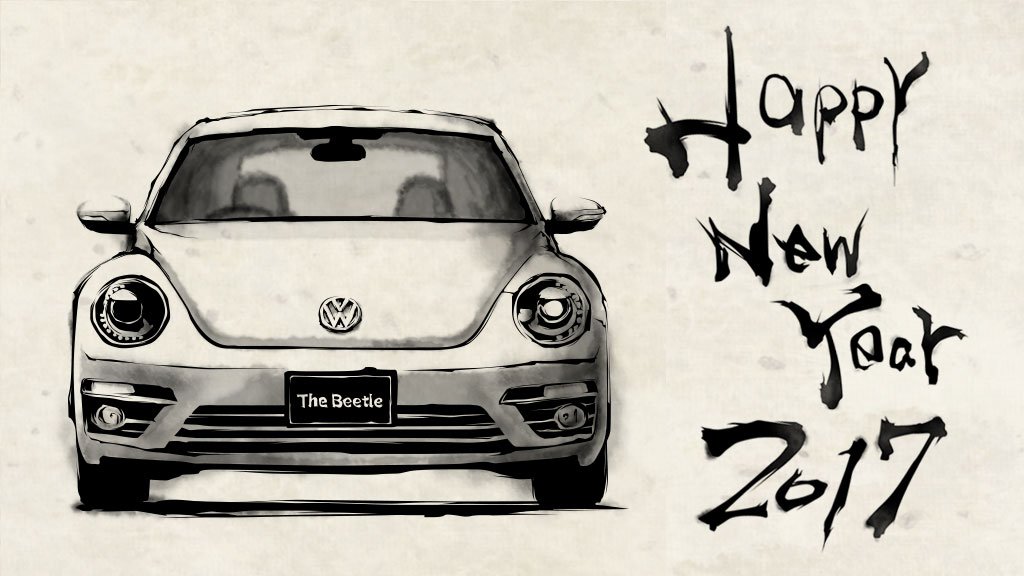 Volkswagen Japan Twitterren お正月限定の 墨絵ビートル 登場 残念ながら販売はありませんが 画像はぜひ待ち受けや 壁紙 アイコンにしてお楽しみください フォルクスワーゲン Happynewyear 17年 ビートル