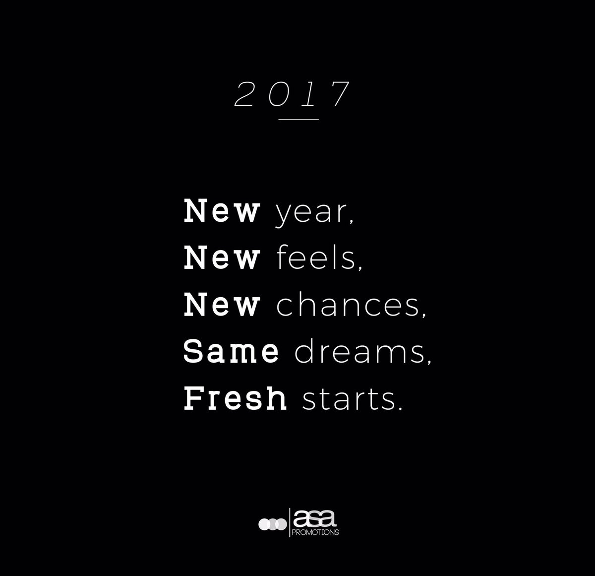 ASAsocialmedia's tweet photo. ¡Todo lo mejor para este 2017! #NewYears #NewProjects #AsaPromotions https://t.co/J2WOPpXRlP