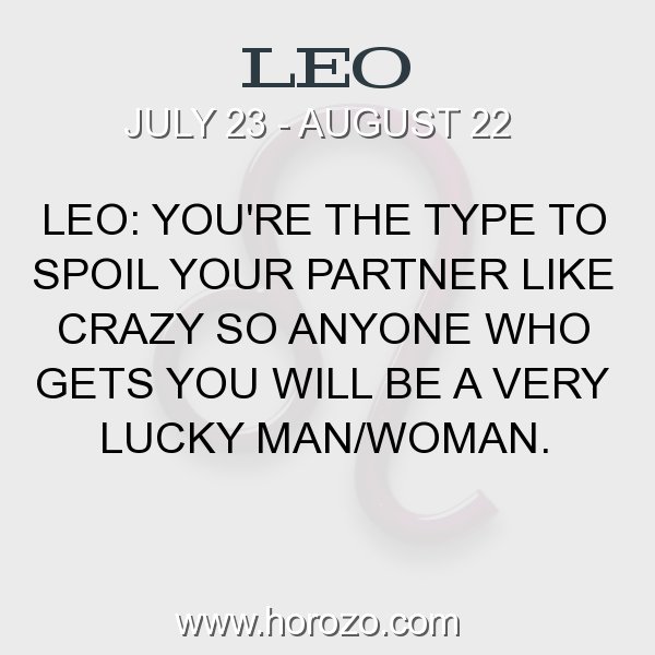 rosenkreuzer777's tweet photo. Leo: You're the type to spoil your partner like crazy so anyone who gets you will be a very lucky man/woman. #Leo, #Leofact, #zodiac https://t.co/5ywH7w5rMP