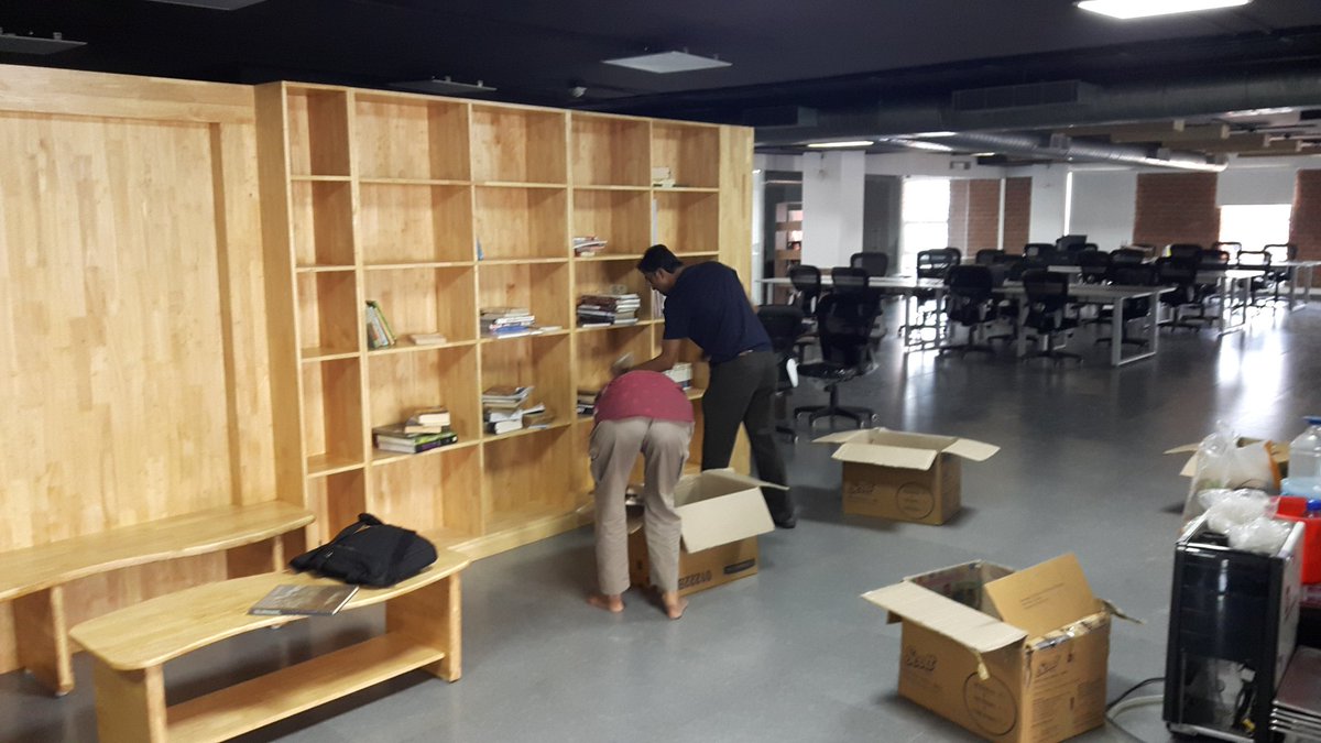 chandru2014's tweet image. #PramatiOMR Great to see the library coming up at #NewPramatiChennai office on the OMR.