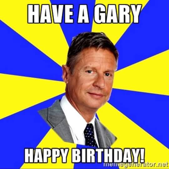 Happy birthday Gary Johnson :) 
