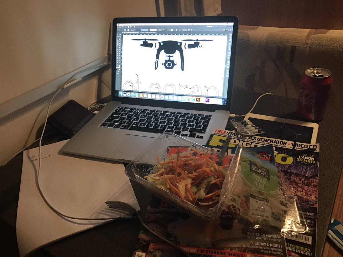 KarlBaker666's tweet photo. Logo designing after a hard day #apple #adobe #newventure #goingsolo #dji #phanom3pro #4kfilming #inspire2pro https://t.co/N6qkM20Bbo