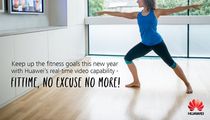 HuaweiCloudCore's tweet photo. Making New Year Resolutions? Get yourself trained and fit #RealTime with Fittime, based on Huawei's real-time #VideoCapabilities. https://t.co/ao0kSQkwDE