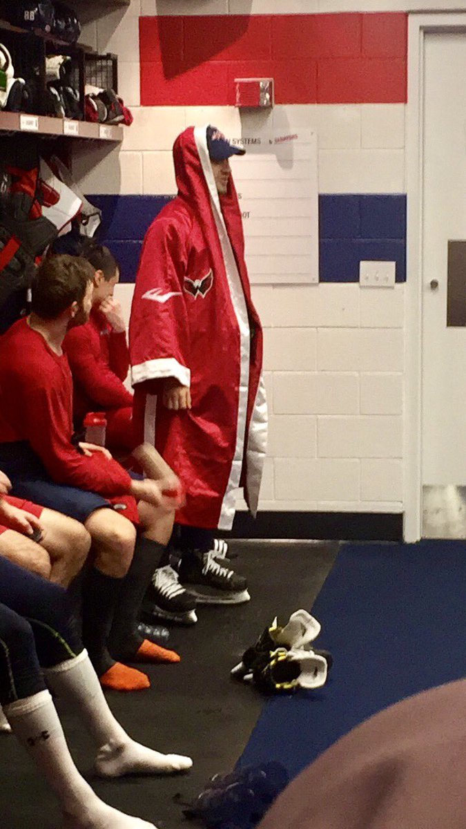 Capitals's tweet photo. No surprise who wins the #WillOverSkill robe tonight. #ChornsAlert #CapsNewYearParty https://t.co/29PDifVzhR