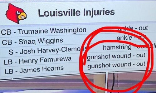 SundayShoutsFC's tweet photo. Just your normal injury reports from American College Football... https://t.co/XTKgLoWKwC