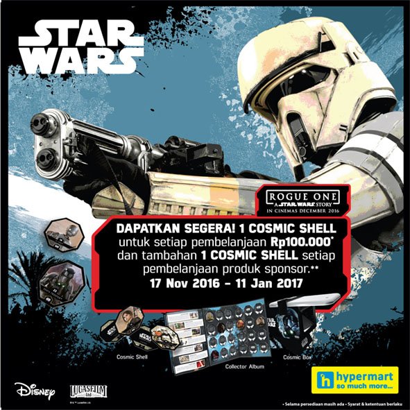 hypermart_ho's tweet image. MINGGU TERAKHIR #hypermartstarwars !Koleksi Cosmic Shell mu belum lengkap?Ayo ke Hypermart &amp;amp; lengkapi segera #hypercosmicshell mu @hicard_id