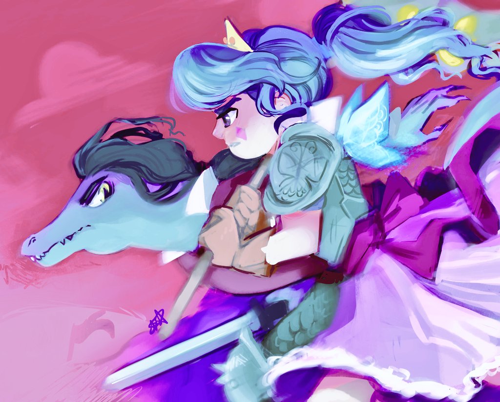 Flags with Moon and Toffee.