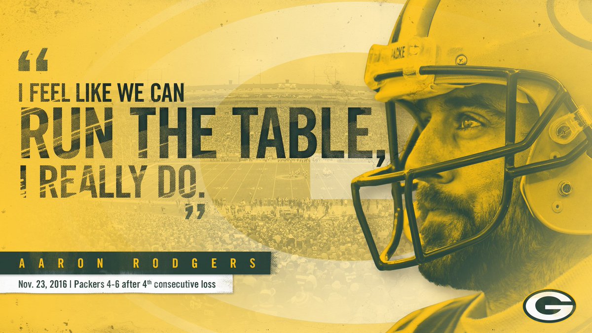 packers's tweet photo. From 4-6 to 10-6.

Let's keep it rolling into the playoffs!

#GoPackGo https://t.co/XgVezbbyRX