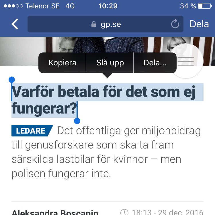 Veronika___M's tweet photo. Det här var en rolig rubrik i GP med tanke på att Skatteverket efterskänkt 375 miljoner till GP:s ägare för att undvika konkurs. https://t.co/P6WnJjDwa1