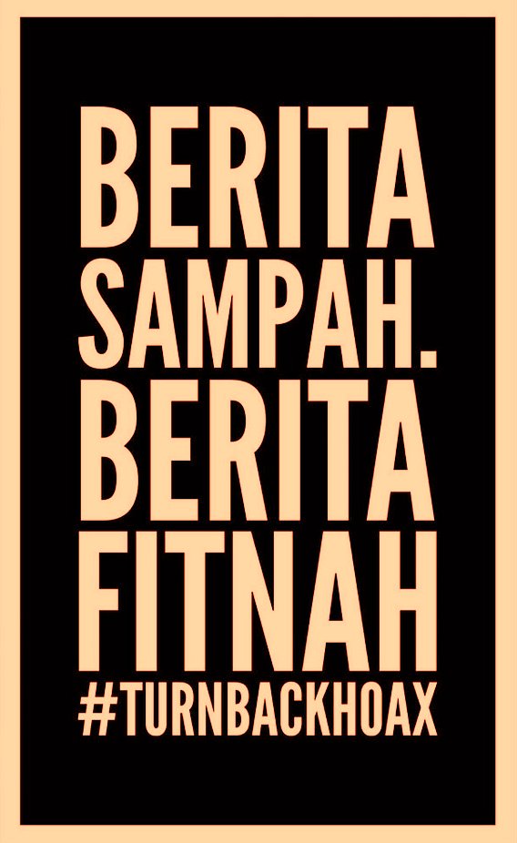 Ramaikan tagar #TurnBackHOAX

Jauhkan diri anda dan keluarga dr berita kbohongn, fitnah, hasutan SARA &amp; ujaran kebencian.
<a href="/jokowi/">Joko Widodo</a> <a href="/saidaqil/">Said Aqil Siroj</a>