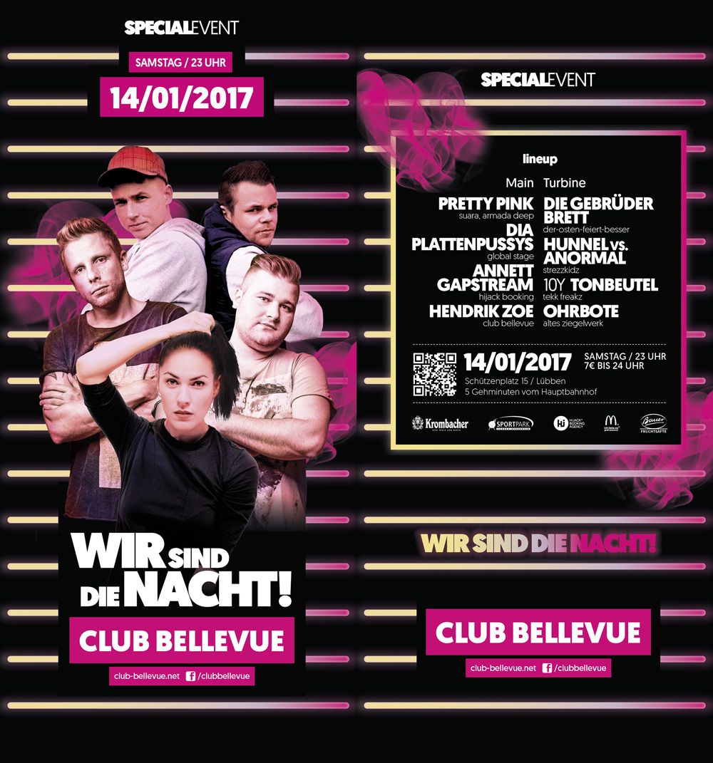 14. Januar 2017 - 23 Uhr - Wir sind die Nacht! FB-Link: bit.ly/2iHkMmE