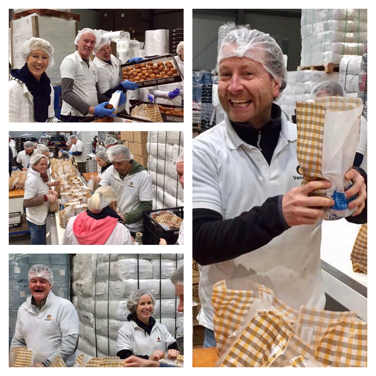 Oliebollen inpakken voor de clubkas door <a href="/Stg_Roparun/">Stichting Roparun</a> #teamFriesland #toppers
