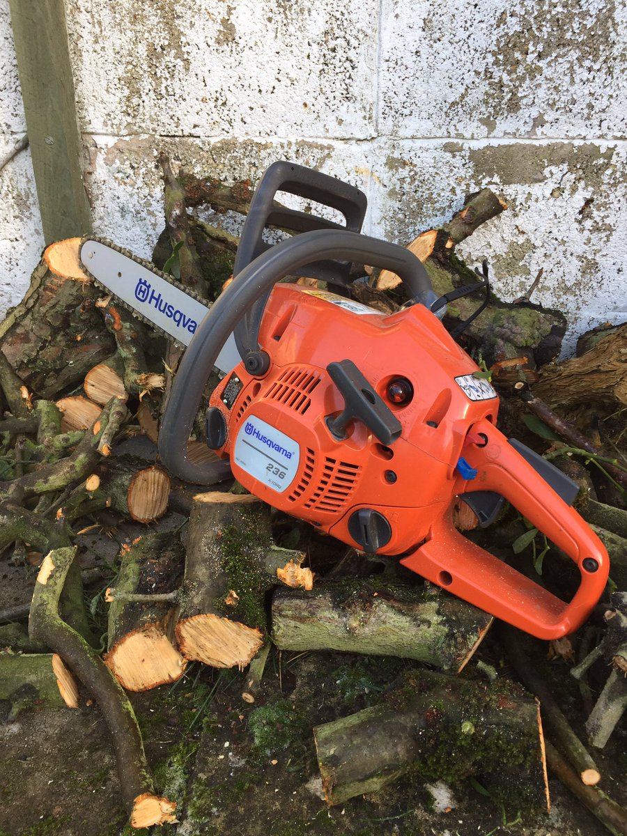 The sun is out and so is the chainsaw!