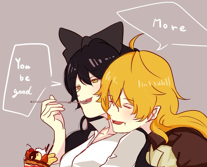 RWBY / ヤン　ブレイク『もっと』『いい子にしてて』久々にヤンブレ🐝🐝  #bumbleby 