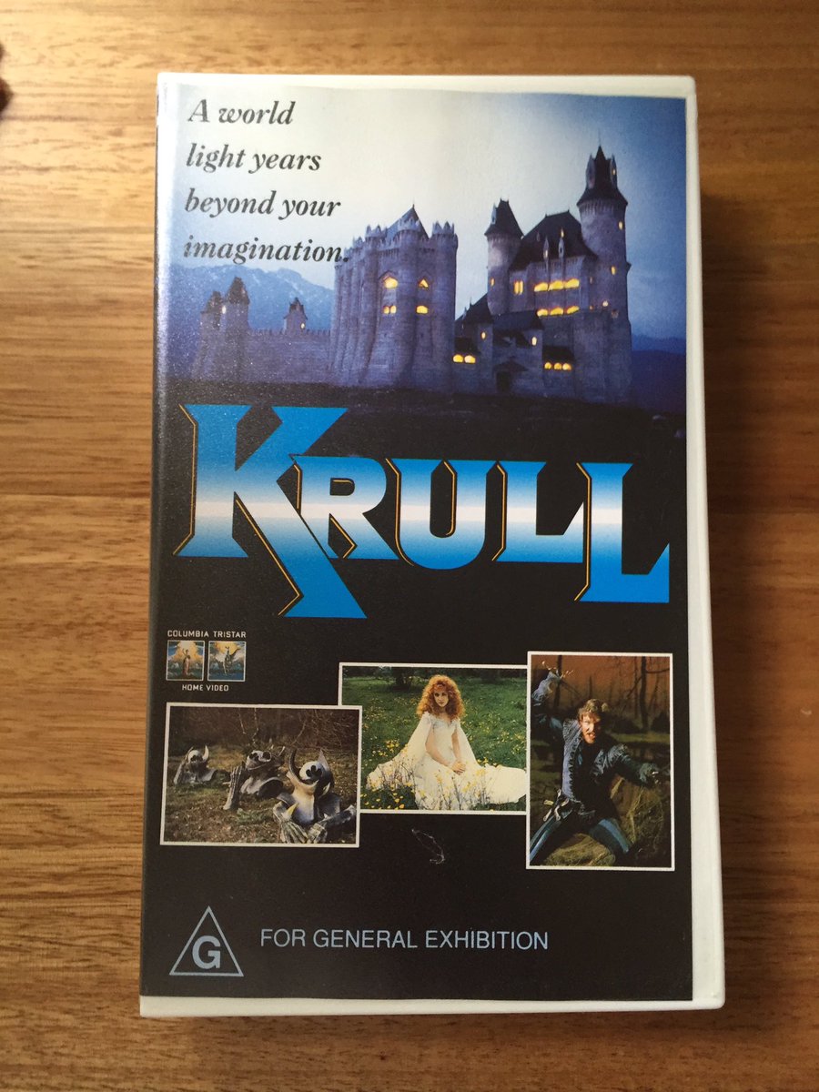 WeirdAndRetro's tweet photo. #RetroHuntMonday Saw &amp; snagged KRULL on #VHS Love this movie but never seen this cover version before :) https://t.co/vexXZsIrfl
