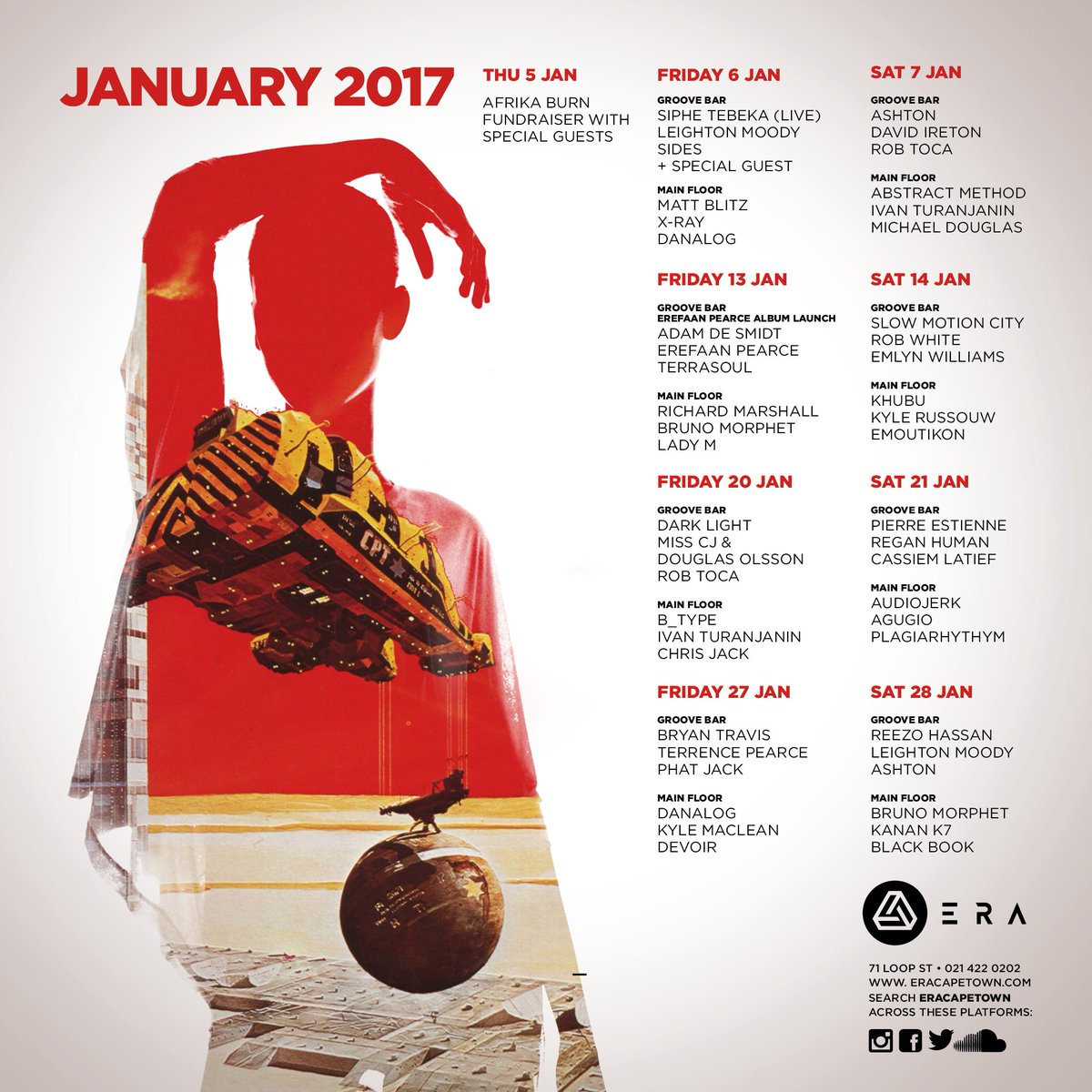 It’s 2017 and what better way to welcome the New Year than with a world-class line up of artists: bit.ly/2ipq5cH #ERACapeTown