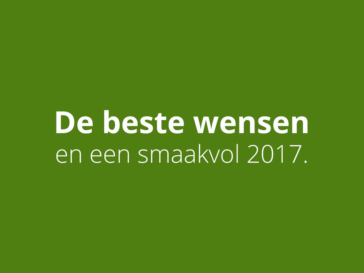 Multifood wenst u en uw collega’s een gezond en smaakvol 2017 toe.