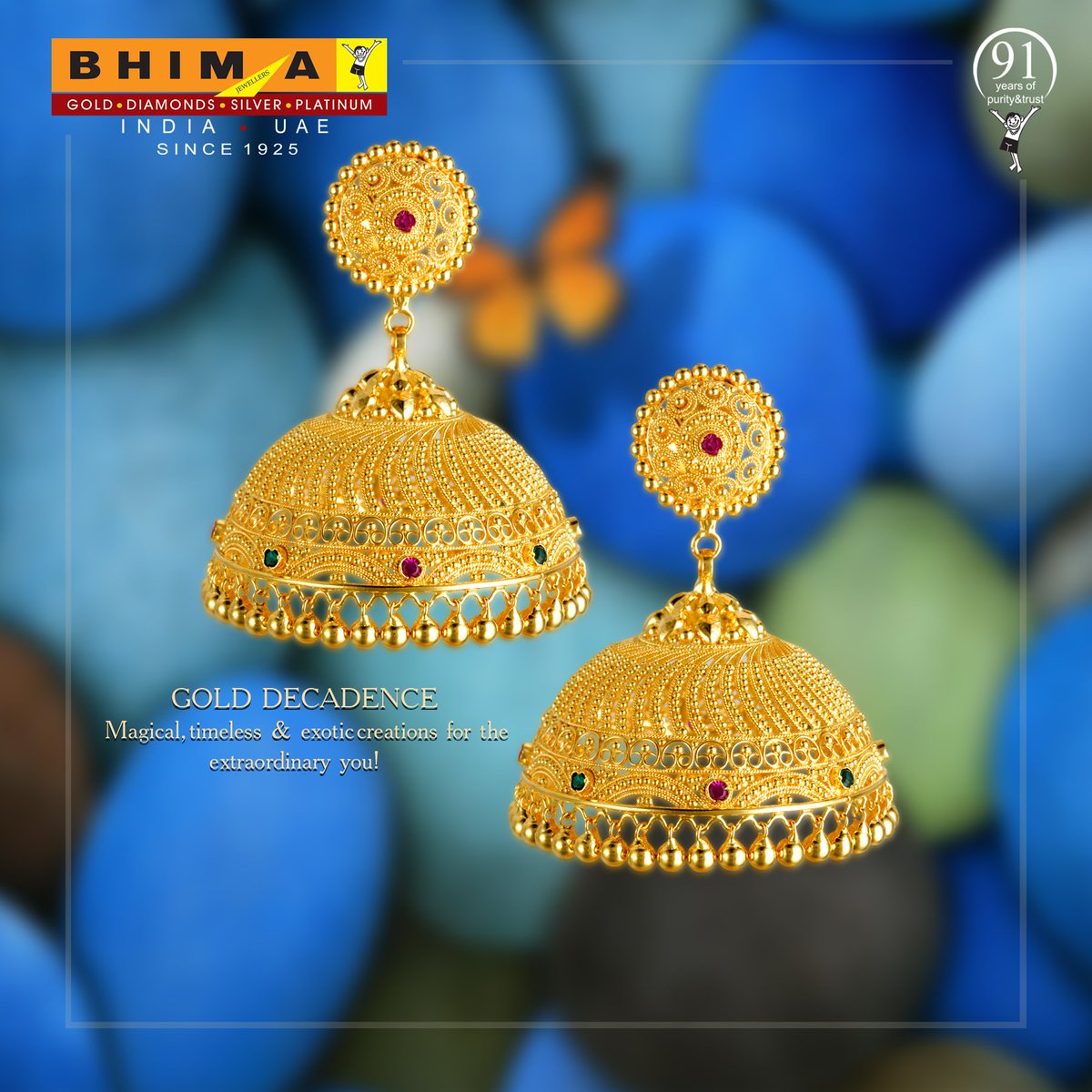 Bhima_Gold's tweet photo. Beautifully crafted gold earrings, perfect for all new season of festive occasions. 
#BhimaGold #PureGold https://t.co/Pmwms0P4jx