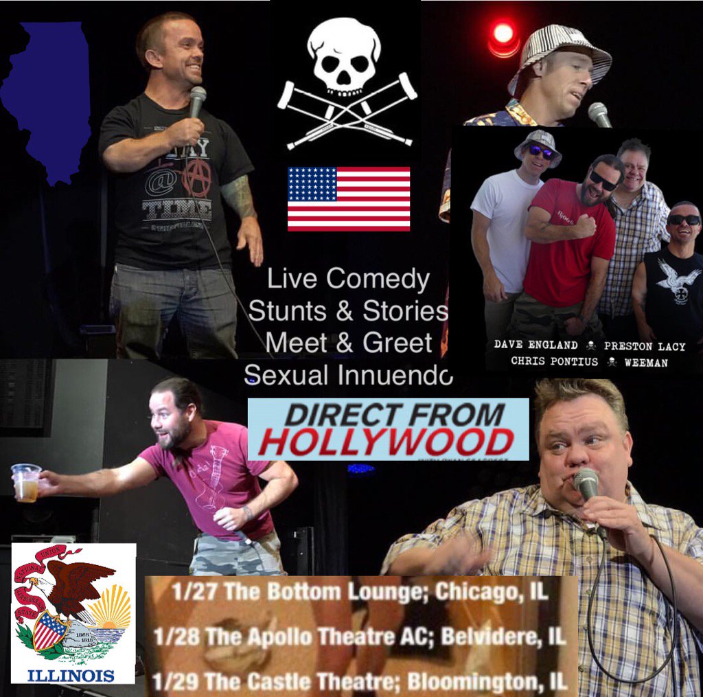 PrestonLacy's tweet photo. We're coming back to Illinois for three live comedy shows. #jackass #chicagoland #USA🇺🇸#landoflincoln #jackasstour https://t.co/JbjkA0sU0h