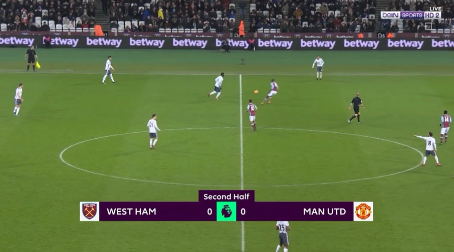 beINSPORTS's tweet photo. بداية الشوط الثاني!  مورينيو لم يجد الحلول في الشوط الأول، هل سيكون ماتا @juanmata8 هو البطاقة الرابحة؟ #PL https://t.co/bGtIDss0Gs