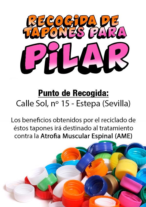 Paz_y_Caridad's tweet photo. Nos unimos a esta iniciativa solidaria para ayudar a nuestra vecina #TaponesSolidarios #TaponesParaPilar #Estepa https://t.co/yd0MJyrQey