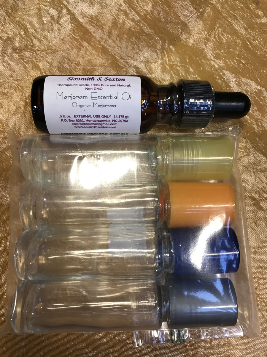 sixsmith_sexton's tweet image. Experiencing the after holiday anxiety? We can help! Mix equal amounts Marjoram EO &amp;amp; carrier oil &amp;amp; apply 4 drops to the back of your neck.