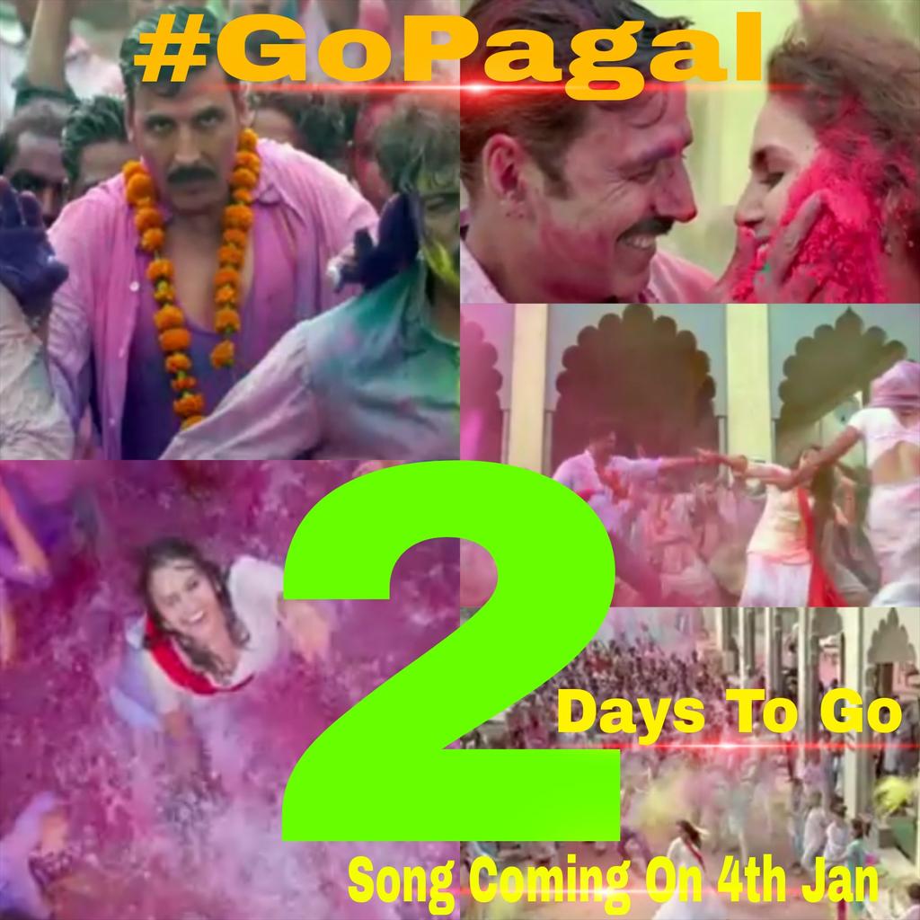 Bhushanadhau1's tweet photo. GO PAGAL IN 2 DAYS Is Now Trending Excitement On Peak @akshaykumar @humasqureshi @MANJmusik @NindyKaur See See https://t.co/A2x81Zs85C