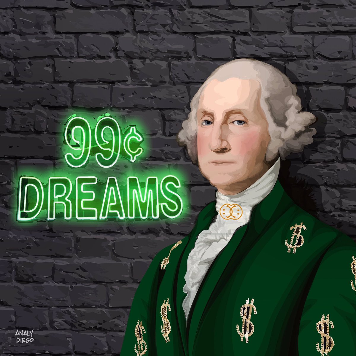 FA$T FA$HION $1 MENU! Mr. George wears <a href="/moschino/">Moschino</a>, of course. 💚#Moschino <a href="/itsjeremyscott/">JEREMY SCOTT</a> #newyear #newfashion #newart