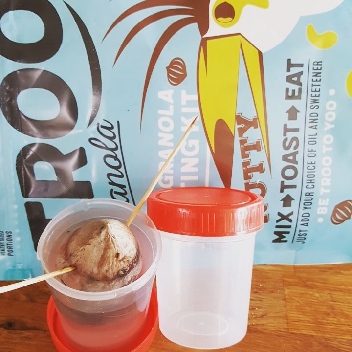 Great ways to reuse your #troogranola  kit measuring pot no.1 - grow avocado plants, suspend the stone in water in the pot until it sprouts!