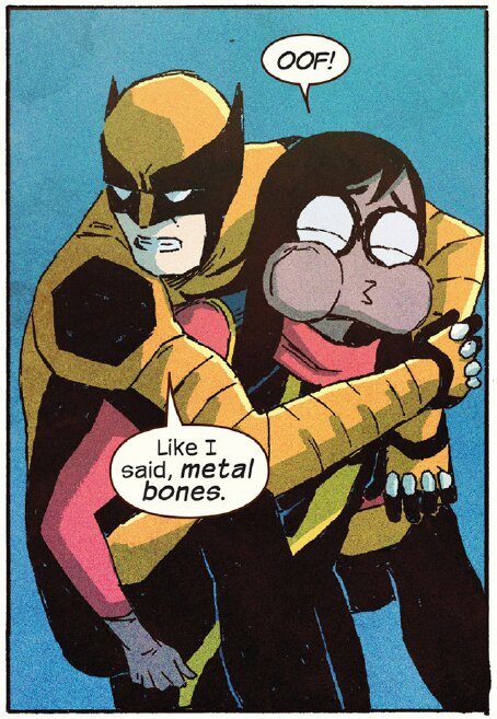 CyThatNerd's tweet photo. Wolverine and Ms. Marvel from Ms. Marvel issue #7! 

Happy #MarvelMonday! 

#Marvel #Wolverine #MsMarvel https://t.co/xdeWy693sn