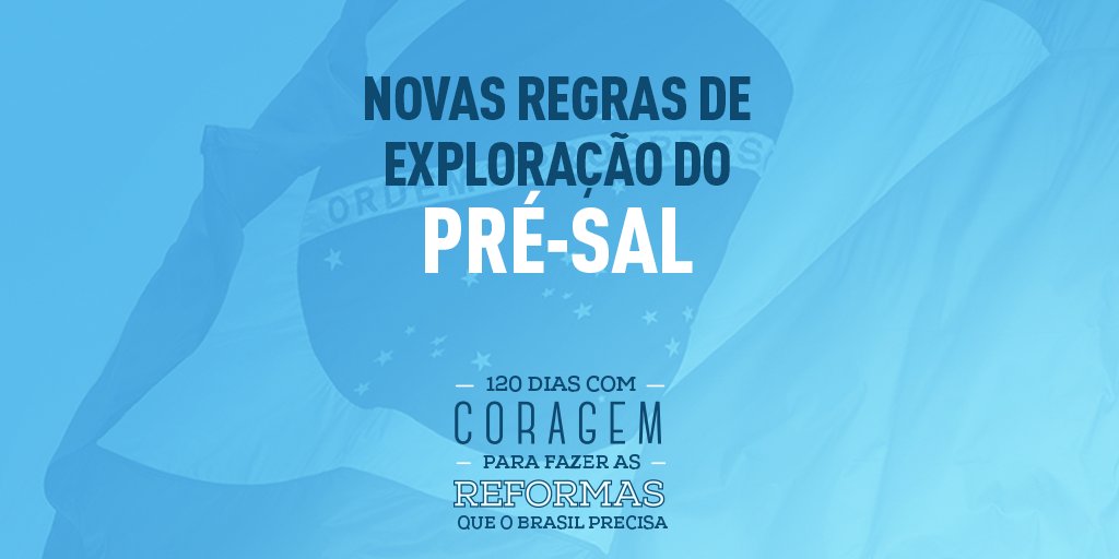 portalbrasil's tweet photo. A Petrobras está desobrigada a operar todos os blocos do pré-sal. Mais investidores e competitividade. https://t.co/PVmwDAfZDQ #120Dias https://t.co/rGIDYLIORf