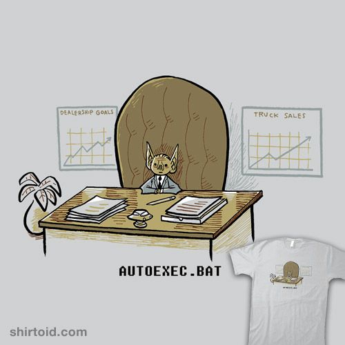 shirtoid's tweet photo. "Autoexec.bat" by ApeLad is $7 for a limited time https://t.co/tPaoAZNXlw

#autoexecbat #bat #computer #dos https://t.co/WrsMbWdVSB