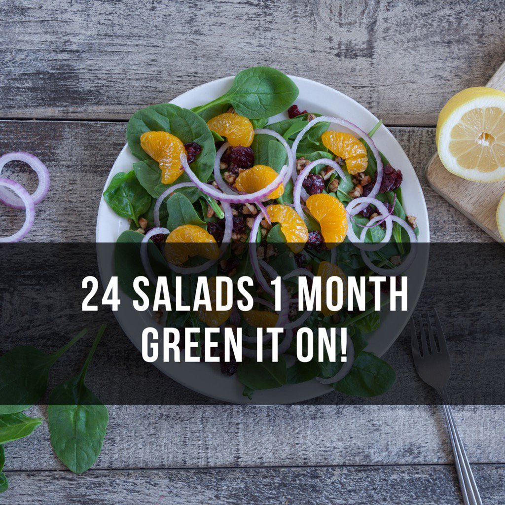 New Year! We will have 24 salads in January. New one each day. Starts Wednesday!share &amp; tag your greens to win!