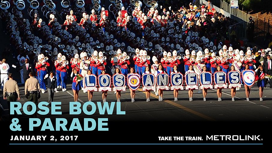 Metrolink's tweet photo. Getting pumped for the #RoseBowl 🌹🏈 game! Go @USCTrojans  #FightOn and #FightTraffic https://t.co/zwZbR0d3pR
