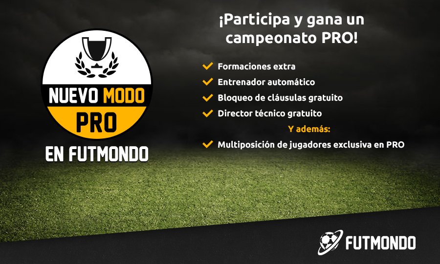 futmondo's tweet photo. 🔊🔊 #SORTEO ¿Quieres una cuenta PRO para tu campeonato! 

▪️Haz RT

▪️Comenta y menciona al menos un amigo de tu campeonato ✌️ https://t.co/8C2B8AeHWc