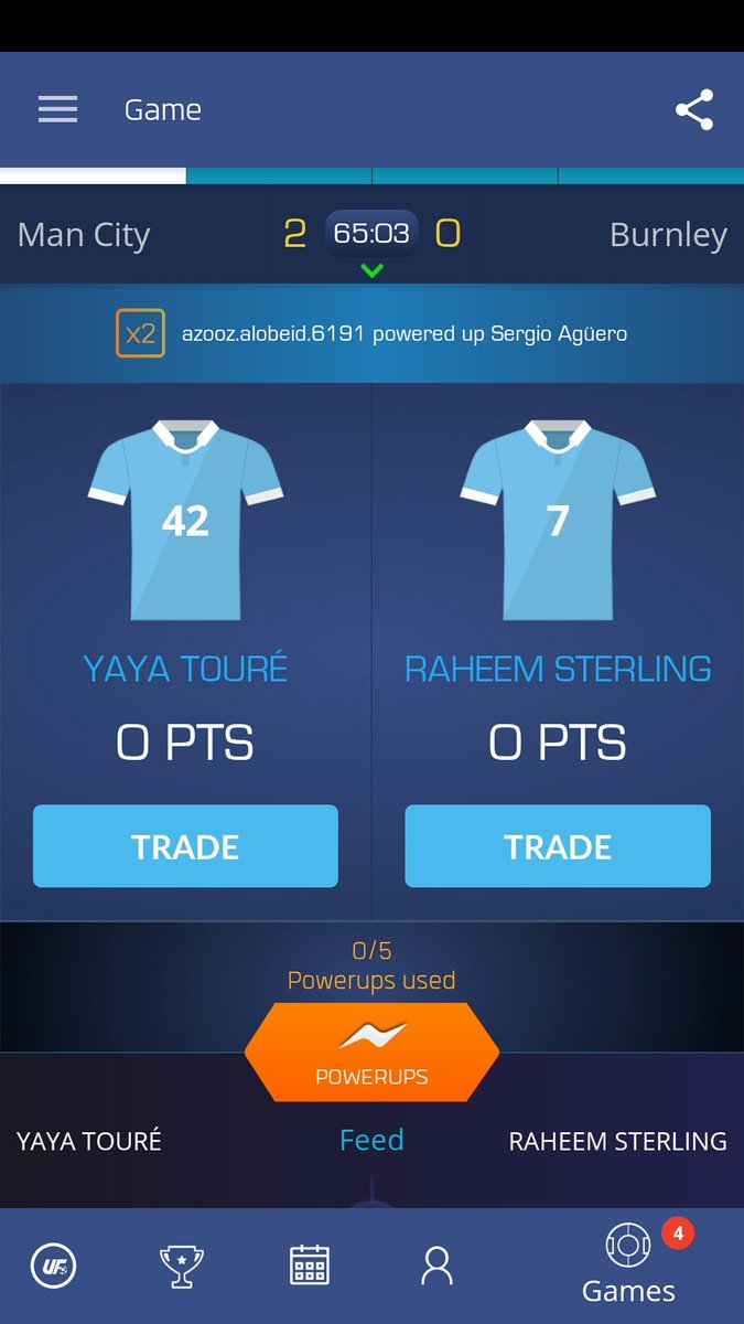 TWesterlaak's tweet photo. I just drafted Yaya Touré &amp; Raheem Sterling on @UltimateFanLive for #mcfc v #Clarets https://t.co/6rBL54HEcS
