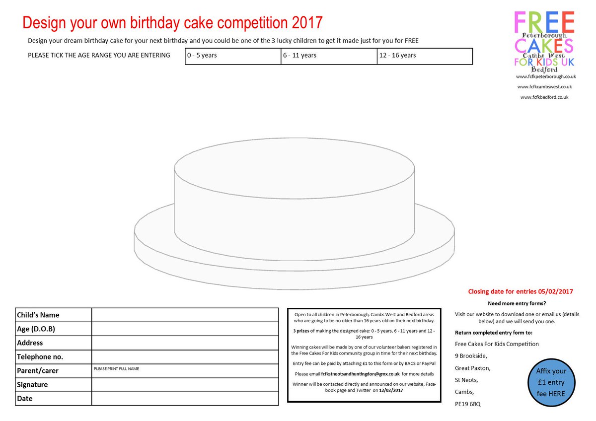 we have just launched a competition for kids to design and win their dream cake! #spreadtheword